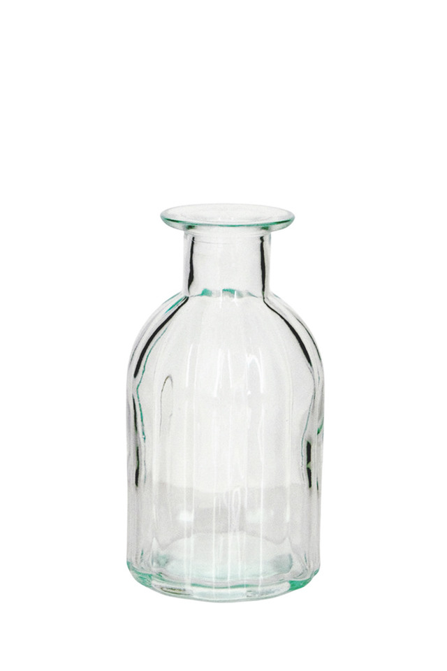 Rib Narrow Neck Bottle Vase 75D x 140mmH Holstens