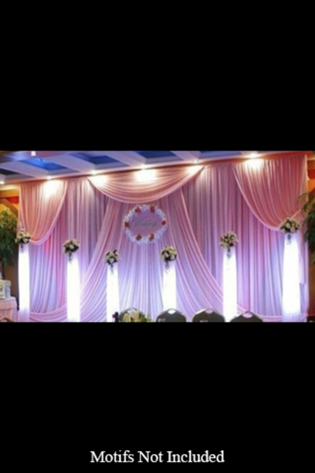 WEDDING WEDDINGS DRAPING DRAPINGS BACK BACKS DROP DROPS EVENT EVENTS SWAG SWAGS SWAGGING SWAGGINGS SHEER SHEERS FABRIC FABRICS MATERIAL MATERIALS PLEAT PLEATS PLEATED PLEATEDS READY READIES READIE MADE MADES PANEL PANELS PRE PRES DRAPE DRAPES SEWN SEWNS BACKDROP BACKDROPS ELEGANCE ELEGANCES